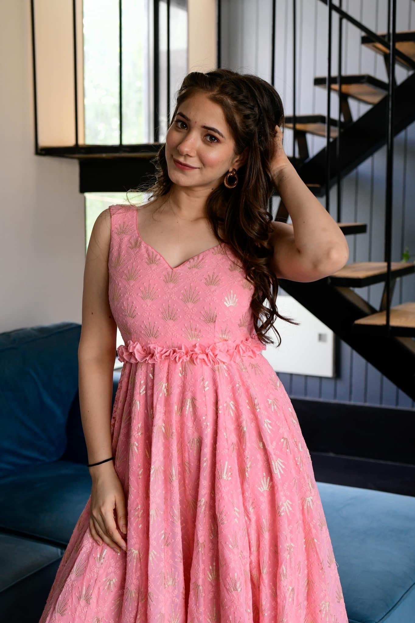 tarifa georgette embroidered dress - salesmania