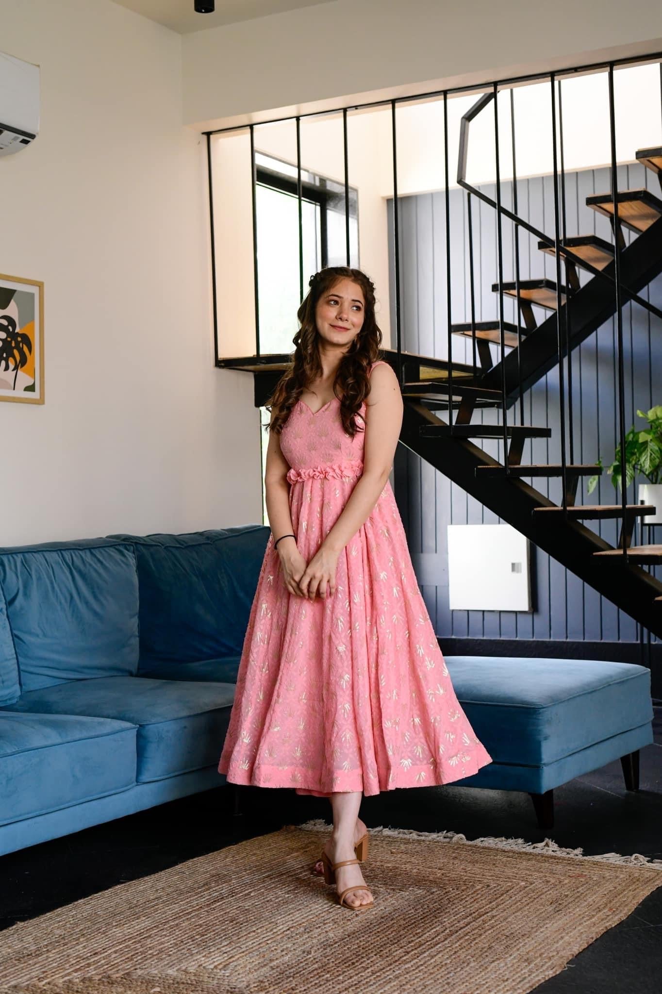 tarifa georgette embroidered dress - salesmania