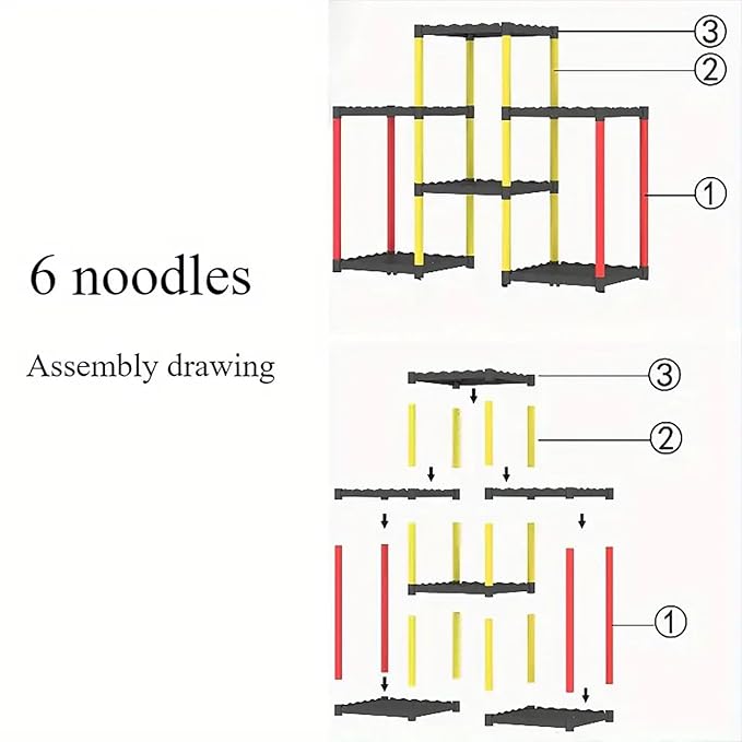 Tier Plastic Plant Stand with Wheels (Black) - salesmania