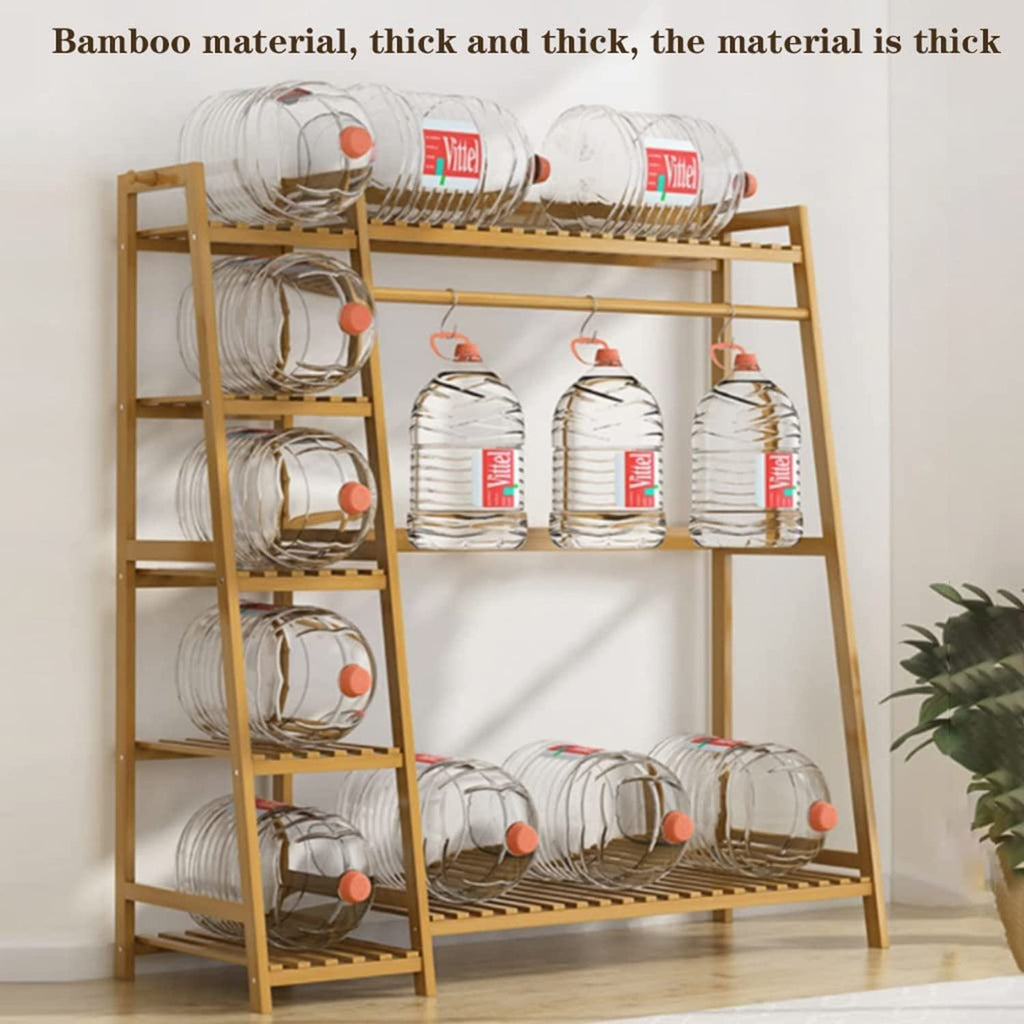 Wooden Clothing Rack with 5 Tiers(130x40x140cm) - salesmania